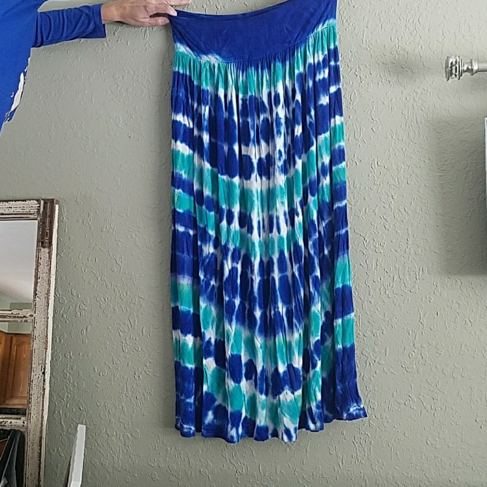 Tie dye maxi skirt